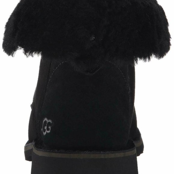 Ugg Quincy Boot Black Suede Size 8.5 1012359 - Picture 4 of 13